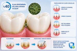 1. Plak Birikiminin ’ı Diş Aralarında Oluşur