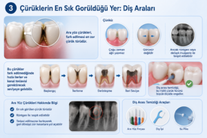 3. Çürüklerin En Sık Görüldüğü Yer Diş Araları