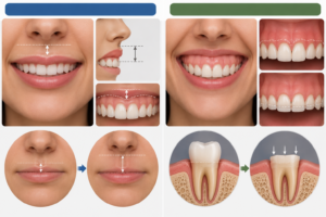Pembe Estetik (Gummy Smile) Nedir? Diş Eti Estetiği Nasıl Yapılır? 6 4. Dudak ve Diş Kaynaklı Nedenler