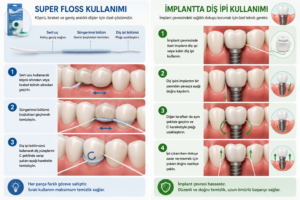 Diş ipi nasıl kullanılır? Adım adım doğru teknik 8 Super floss ve implantta diş ipi nasıl kullanılır