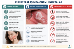 Ağrı yönetimi, biyopsi zorunluluğu ve kontrendike uygulamalar