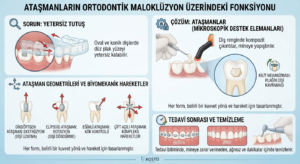 Şeffaf plak tedavisi nedir, dişler ne kadar sürede düzelir? 3 Ataşmanların (kompozit çıkıntıların) ortodontik maloklüzyon üzerindeki fonksiyonu