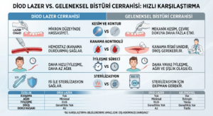 Diod lazer ve geleneksel bistüri cerrahisinin karşılaştırması