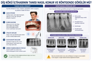 Diş kökü iltihabının tanısı nasıl konulur ve röntgende görülür mü 