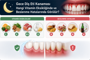 Gece diş eti kanaması hangi vitamin eksikliğinde ve beslenme hatalarında görülür