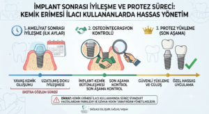 Kemik Erimesi İlacı Kullananlarda İmplant Tedavisi Yapılır mı? 23 İmplant Sonrası İyileşme, Osteointegrasyon ve Protez Süreci