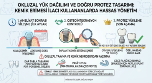 Kemik Erimesi İlacı Kullananlarda İmplant Tedavisi Yapılır mı? 25 Okluzal Yük Dağılımı ve Doğru Protez Tasarımı